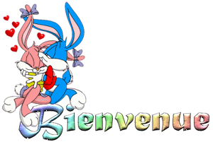 Gif animé bienvenue lapins